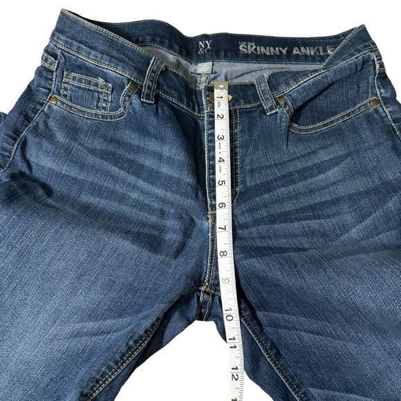 New York & Company Denim Jeans Low Rise Skinny Ankle Stretch Women's Size 8 - Picture 11 of 12